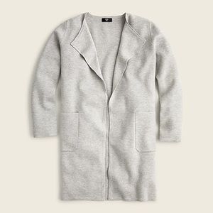j crew women’s collarless blazer sweater